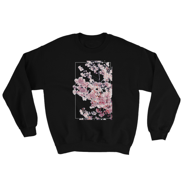 Black Blossoms Burst Crewneck Sweatshirt | aweD