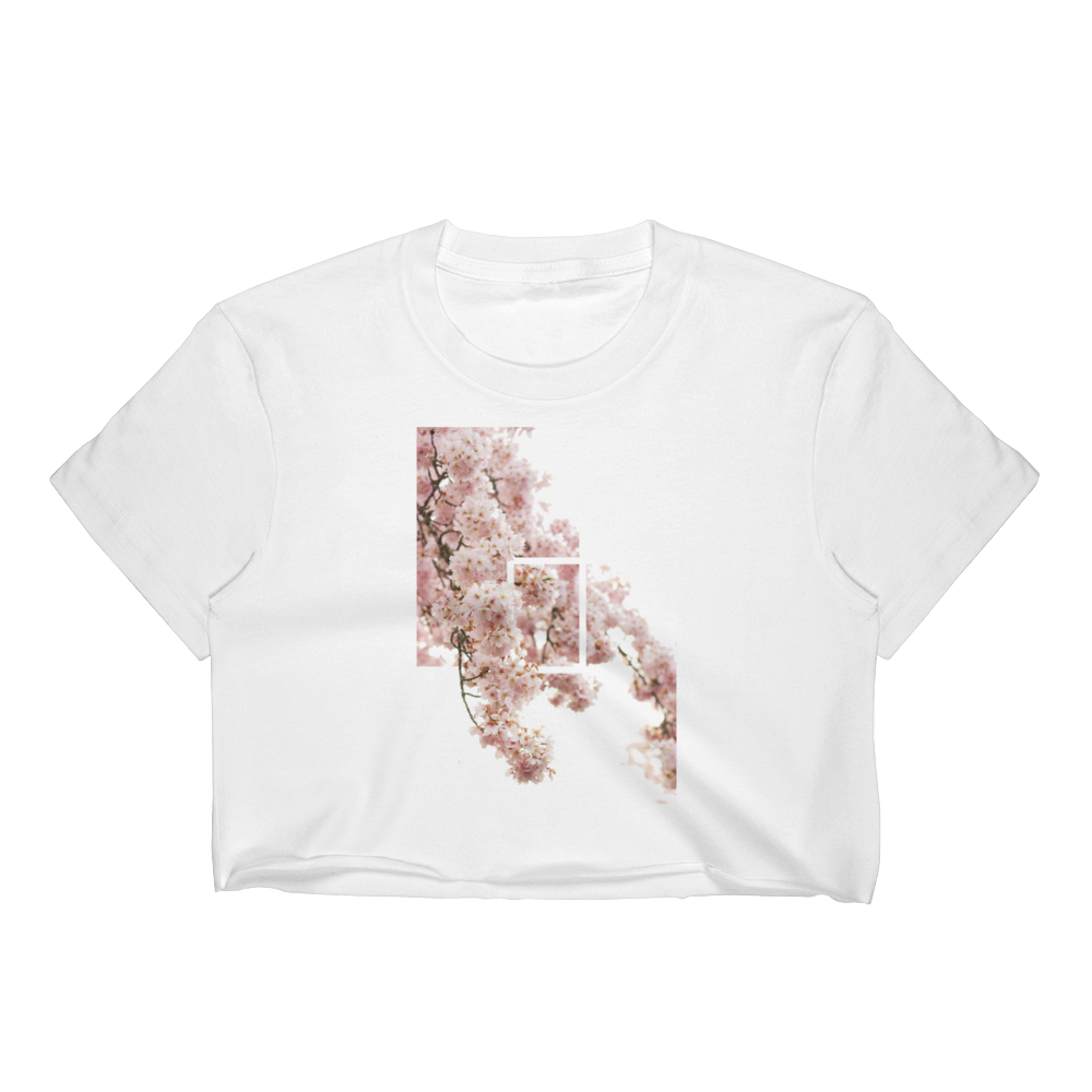 White Blossom Crop Top | Cherry Blossoms
