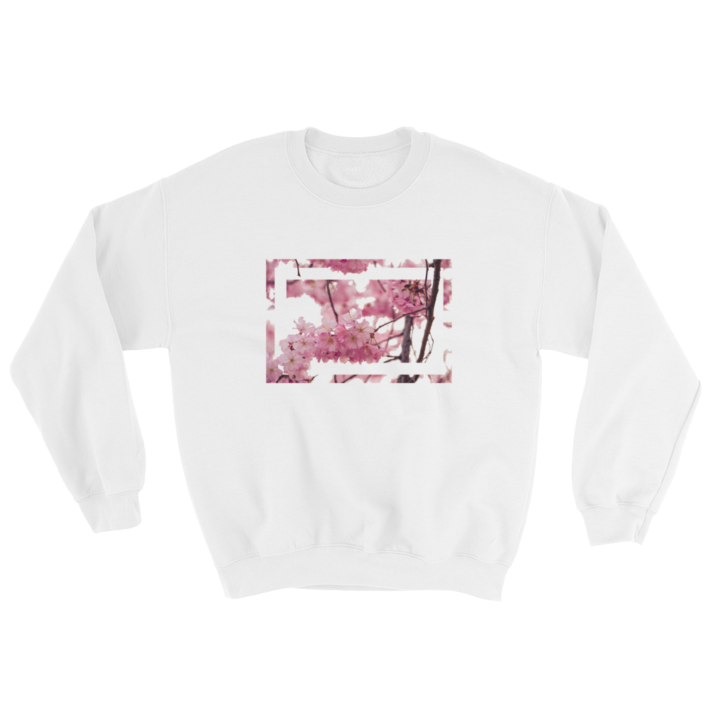 White Blossoms Crewneck Sweatshirt | Cherry Blossoms